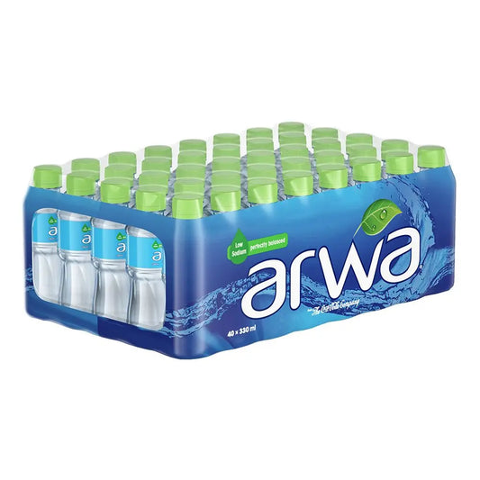 4 Arwa Water, 40 Plastic Bottles X 330 ml